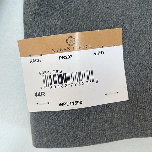 NWT Ethan Pierce Skinny Fit Gray Sport Jacket 44R - Picture 3 of 8